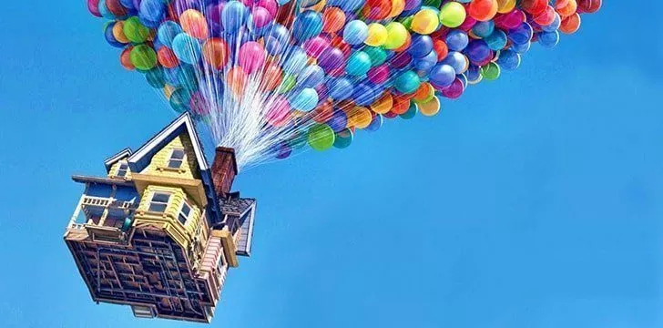 Колко балона са необходими, за да излети човек? 6 Пресъздаване на филма ,,Up" на Disney Pixar