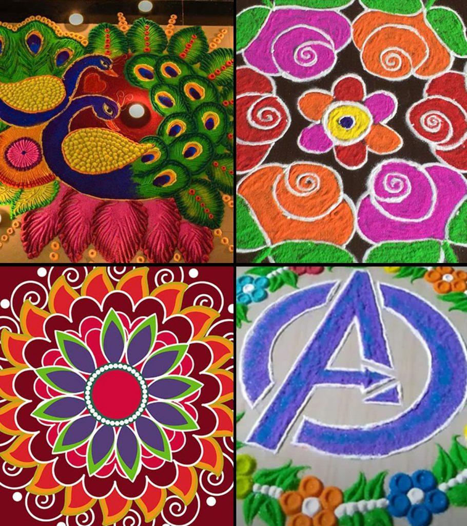 30 лесни дизайна на Rangoli за деца и начинаещи 3 119992 30 easy rangoli designs for kids and beginners