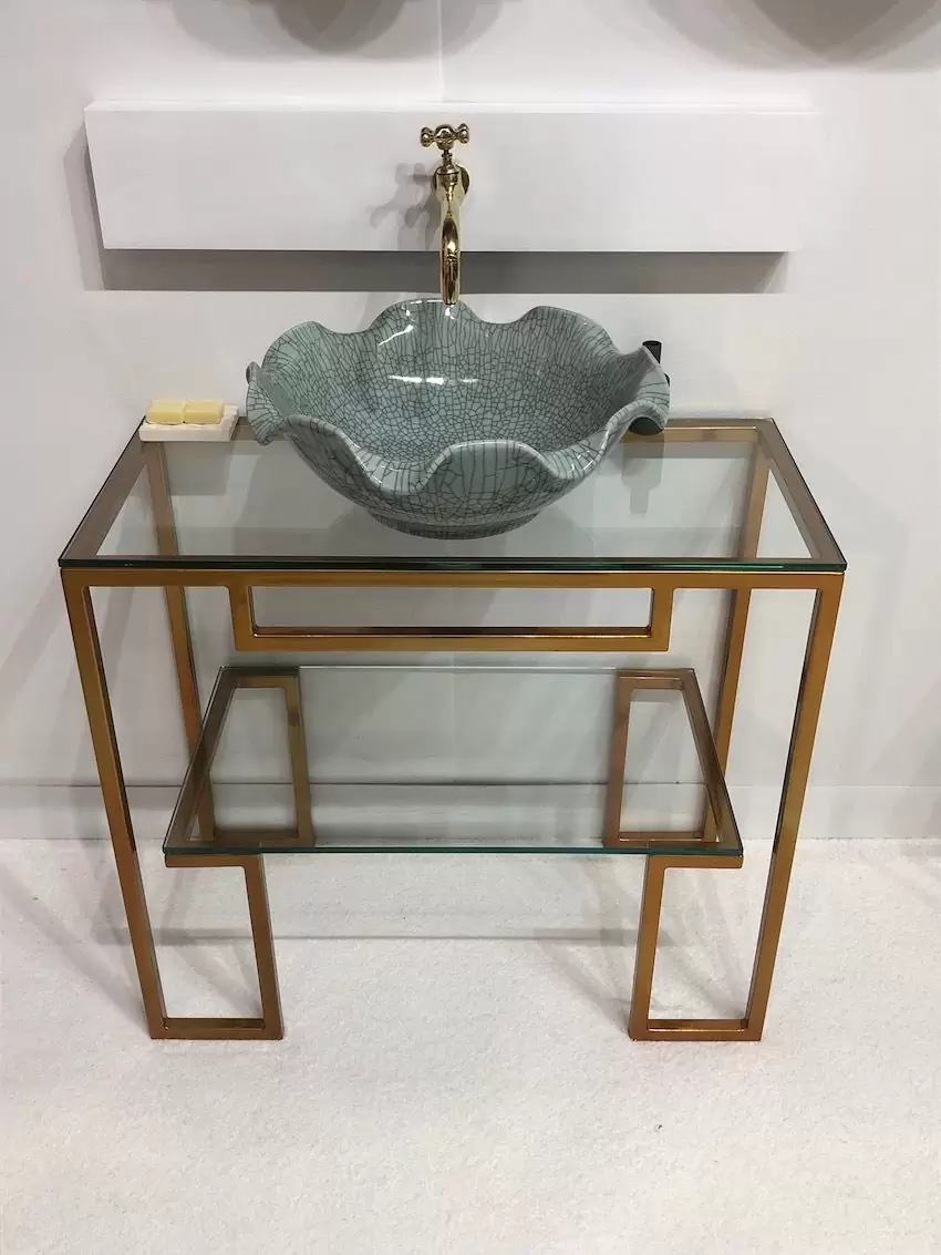 Невероятни дизайни на мивки за баня, които ще харесате 34 Кръгла мивка Dutchmaster Midnight Floral Carillon®